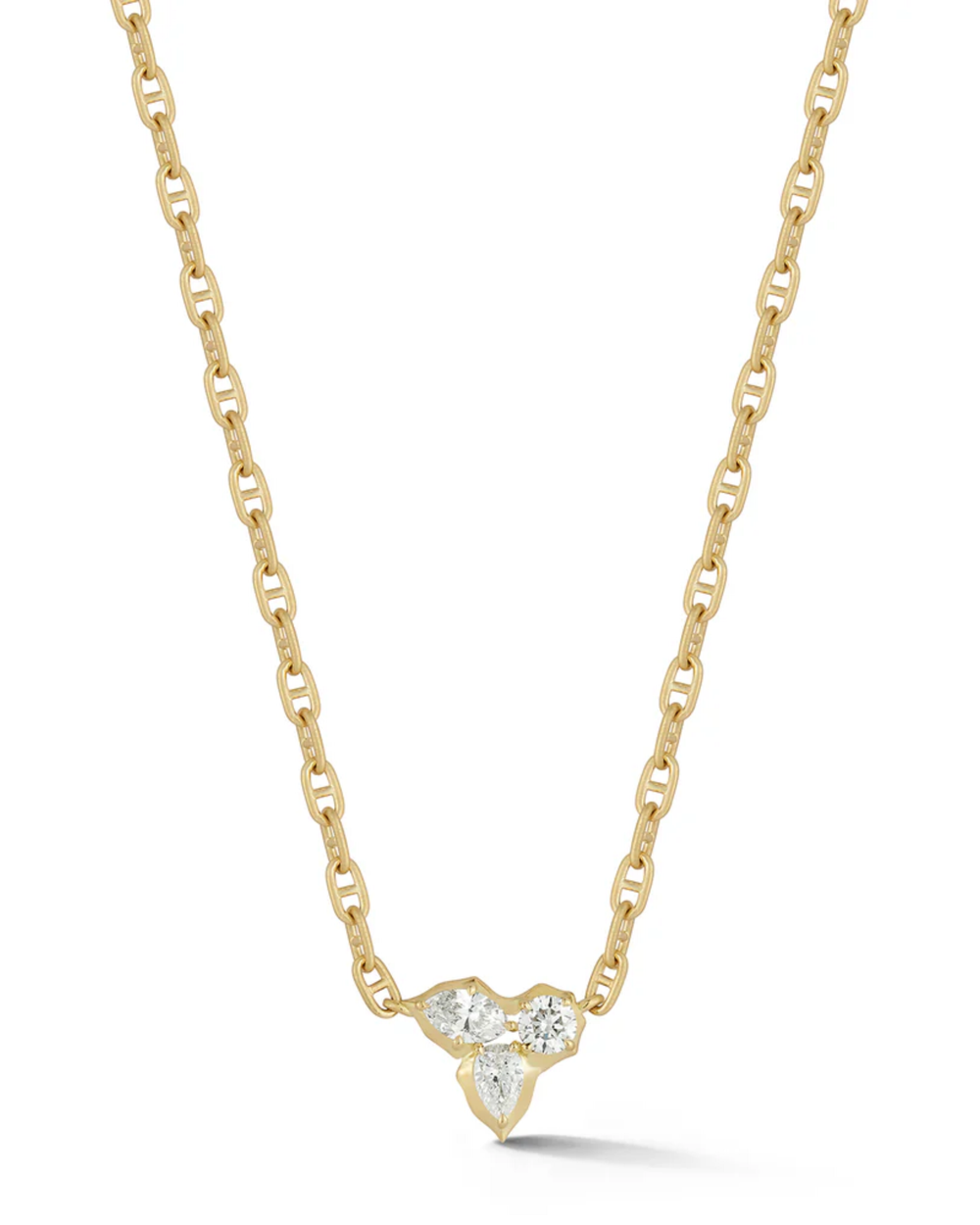 0.57 CT Mixed Shape Pendant Necklace in 925 Sterling Silver