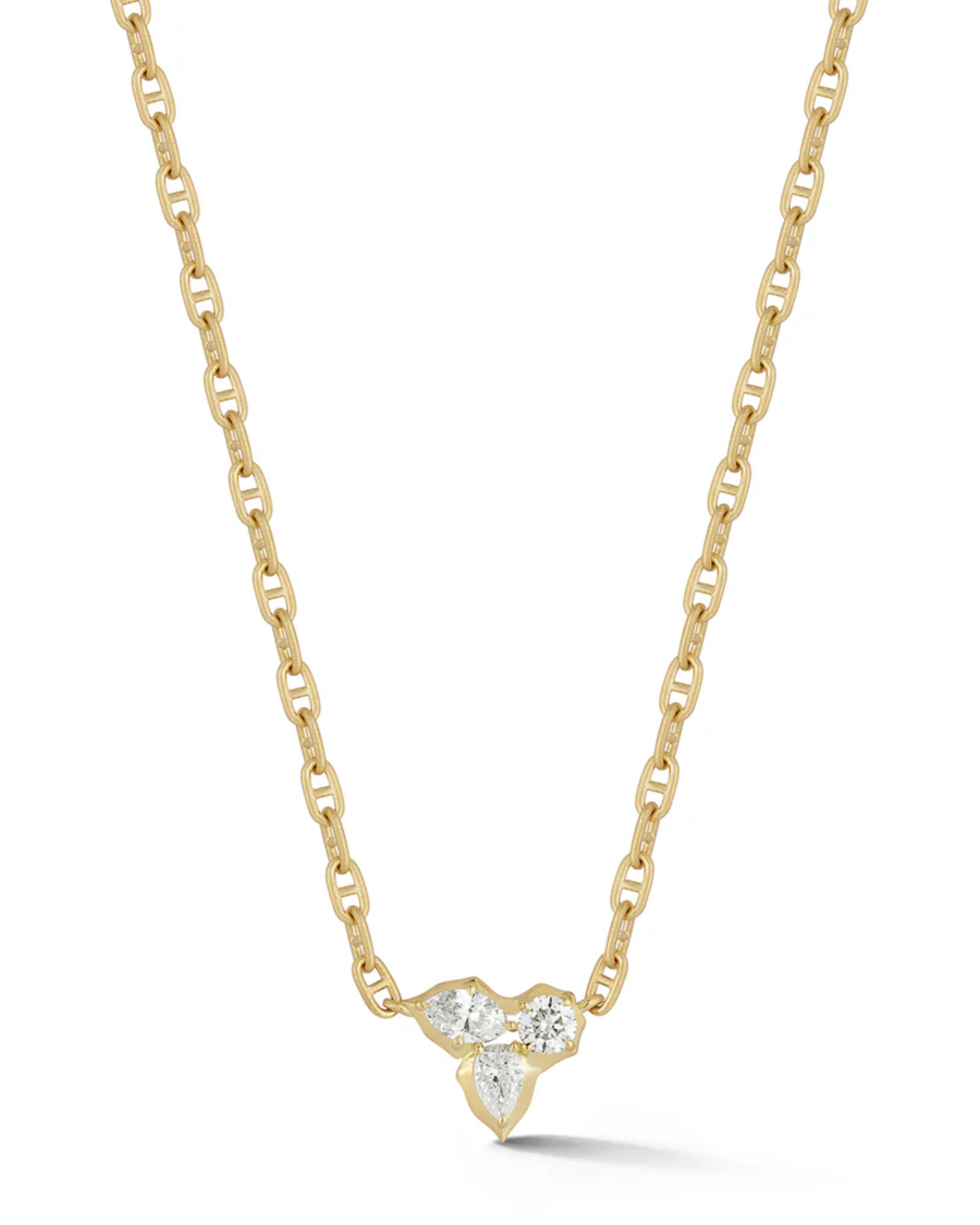 0.57 CT Mixed Shape Pendant Necklace in 925 Sterling Silver