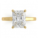1 CT Radiant Cut 925 Sterling Silver Ring