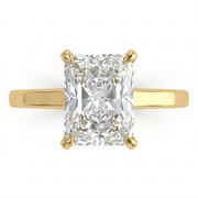 1 CT Radiant Cut 925 Sterling Silver Ring