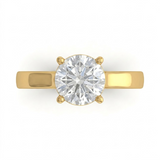 3 CT Round Brilliant 925 Sterling Silver Ring