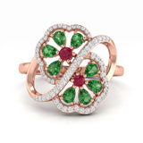 0.27 CT Round Brilliant Multi-Shape 925 Sterling Silver Ring