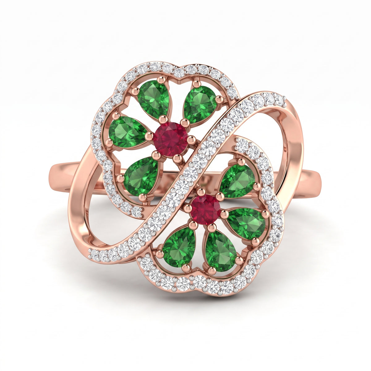 0.27 CT Round Brilliant Multi-Shape 925 Sterling Silver Ring