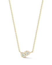 0.4 CT Pear & Marquise Pendant Necklace in 925 Sterling Silver