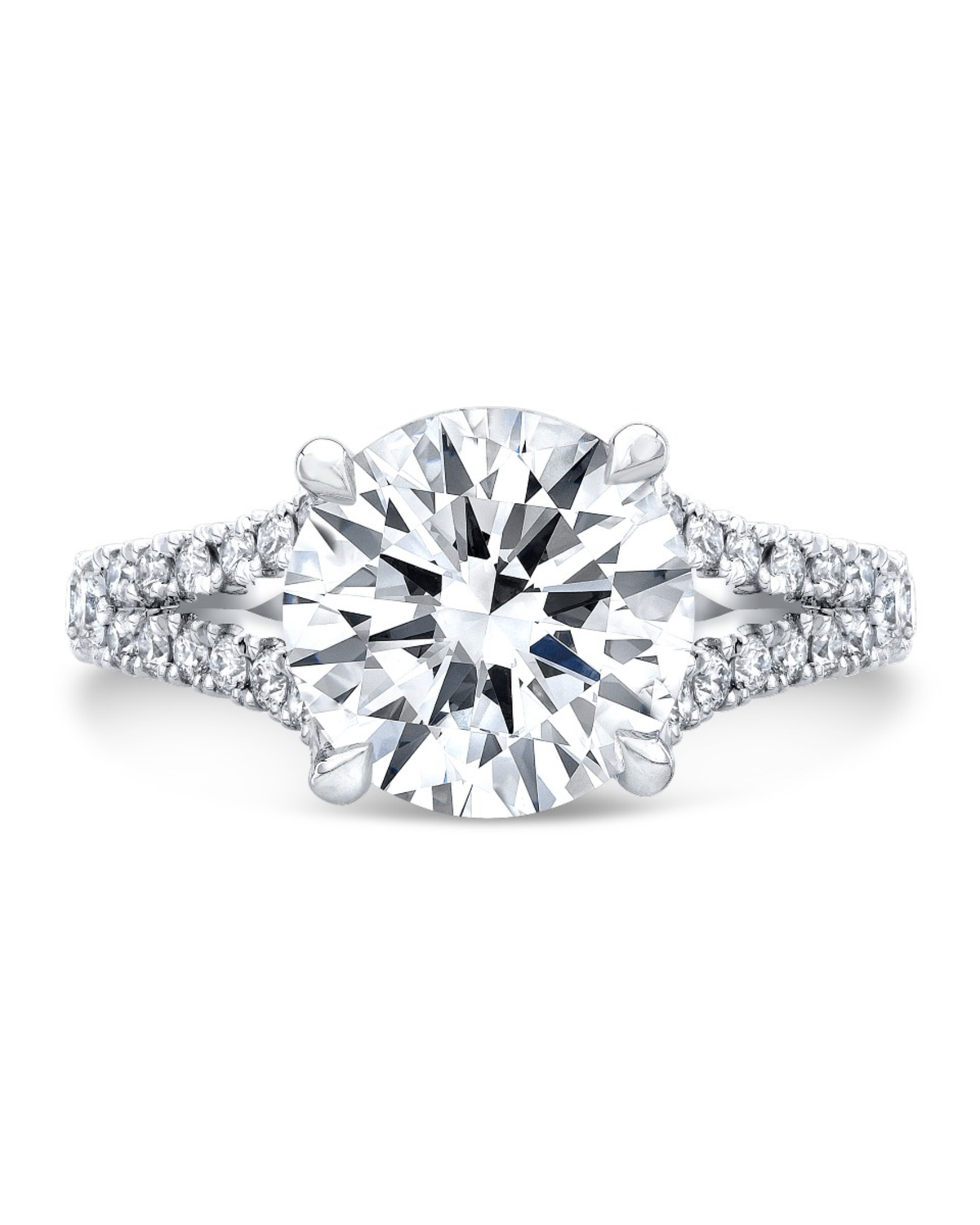 2.2 CT Round Brilliant 925 Sterling Silver Ring