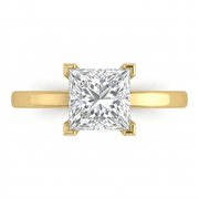 1.5 CT Princess Cut 925 Sterling Silver Ring