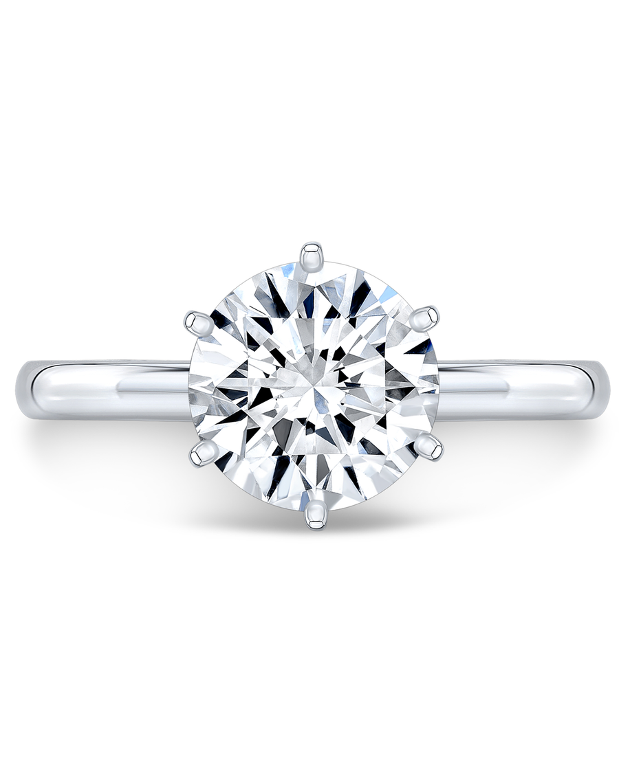 1 CT Round Brilliant 925 Sterling Silver Ring