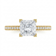 1.22 CT Princess Cut Multi-Shape 925 Sterling Silver Ring