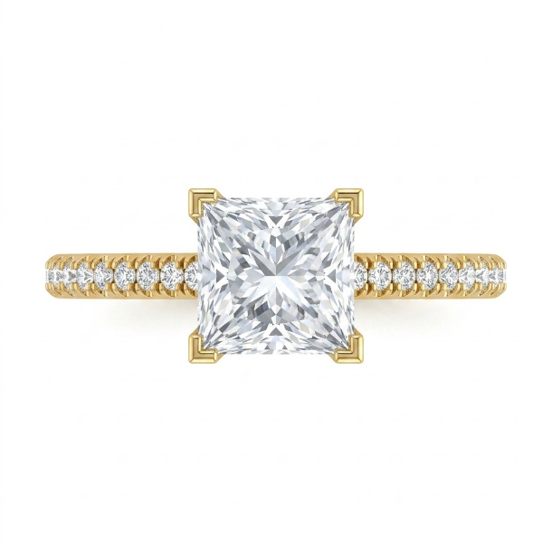 1.22 CT Princess Cut Multi-Shape 925 Sterling Silver Ring
