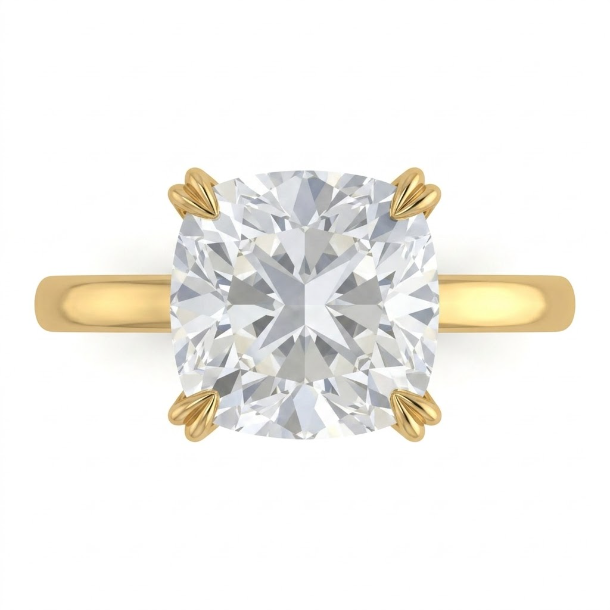 3 CT Cushion Cut 925 Sterling Silver Ring