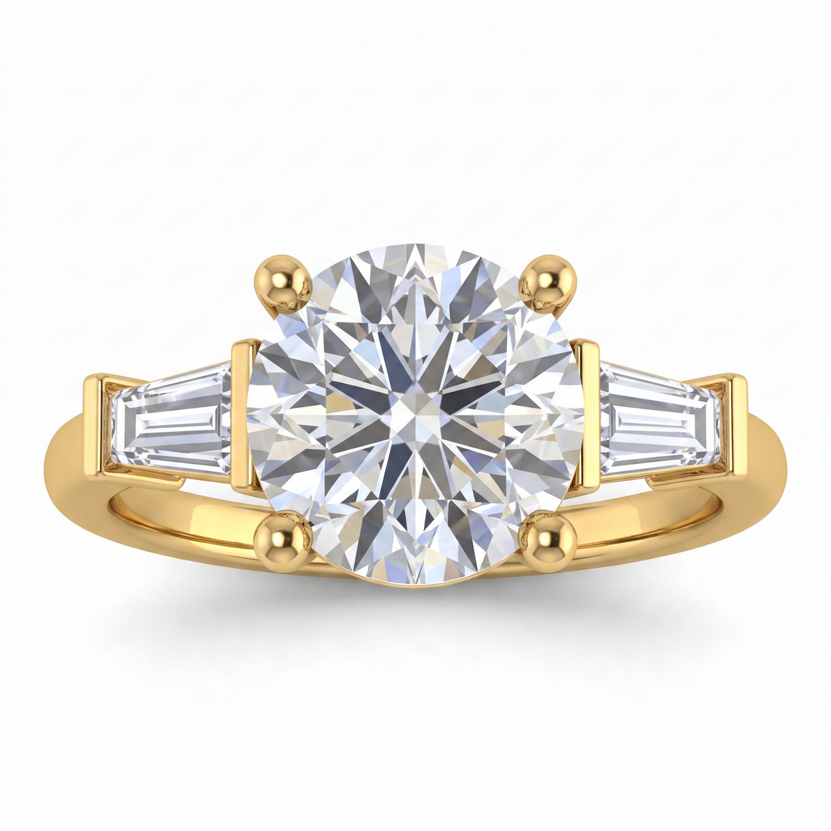 2.6 CT Round Brilliant Multi-Shape 925 Sterling Silver Ring