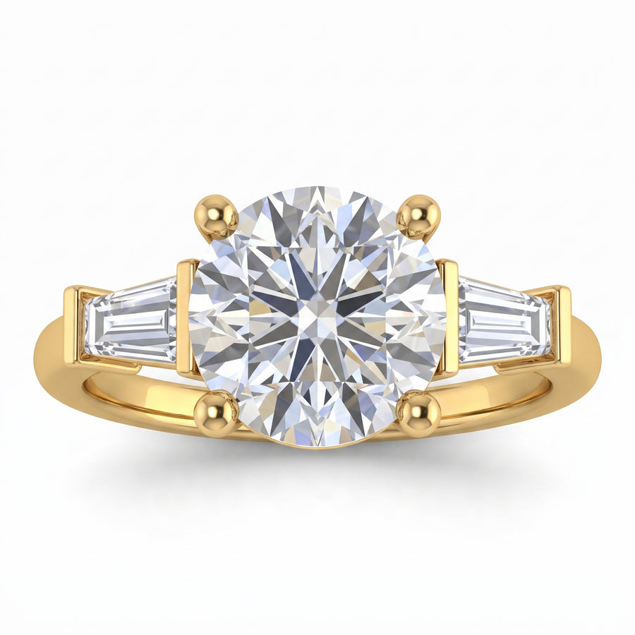 2.6 CT Round Brilliant Multi-Shape 925 Sterling Silver Ring