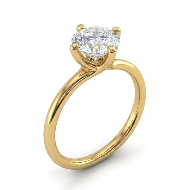 1.5 CT Round Brilliant 925 Sterling Silver Ring