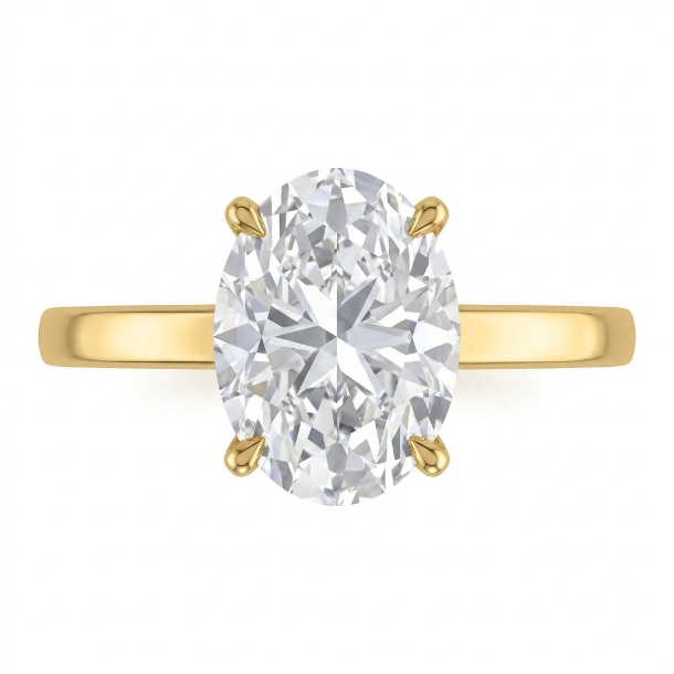 3 CT Oval 925 Sterling Silver Ring