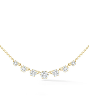 0.9 CT Round Pendant Necklace in 925 Sterling Silver