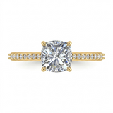 1.26 CT Cushion Cut Multi-Shape 925 Sterling Silver Ring