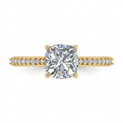 1.26 CT Cushion Cut Multi-Shape 925 Sterling Silver Ring