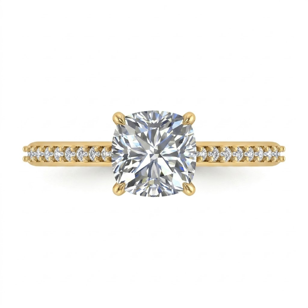 1.26 CT Cushion Cut Multi-Shape 925 Sterling Silver Ring