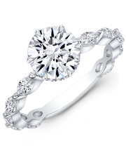 1.6 CT Round Brilliant Multi-Shape 925 Sterling Silver Ring