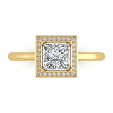 2.18 CT Princess Cut Multi-Shape 925 Sterling Silver Ring