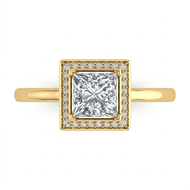 2.18 CT Princess Cut Multi-Shape 925 Sterling Silver Ring