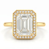 1.15 CT Emerald Cut Multi-Shape 925 Sterling Silver Ring