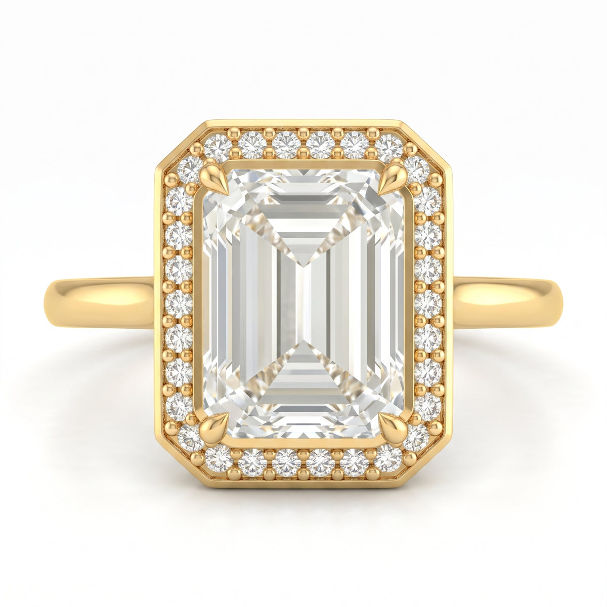 1.15 CT Emerald Cut Multi-Shape 925 Sterling Silver Ring