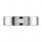 0.2 CT Baguette 925 Sterling Silver Ring