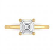 1 CT Asscher Cut 925 Sterling Silver Ring