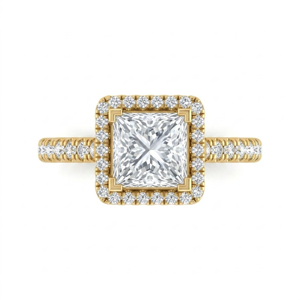 2.57 CT Princess Cut Multi-Shape 925 Sterling Silver Ring