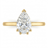 1 CT Pear Cut 925 Sterling Silver Ring