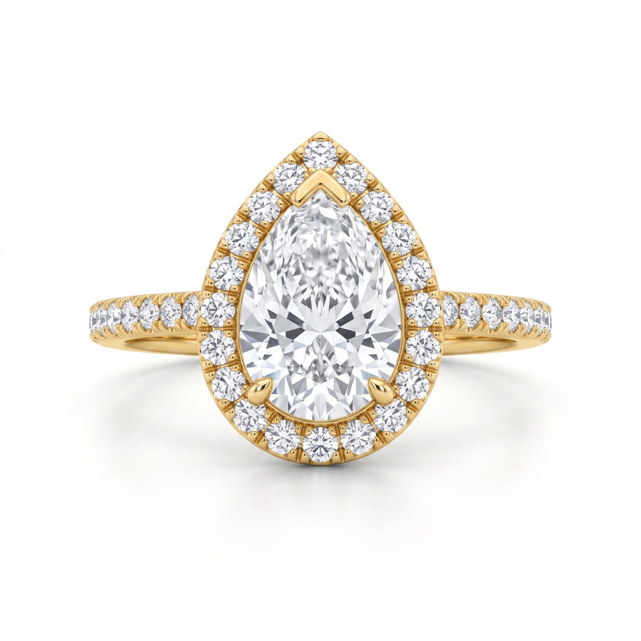 3.73 CT Pear Cut Multi-Shape 925 Sterling Silver Ring