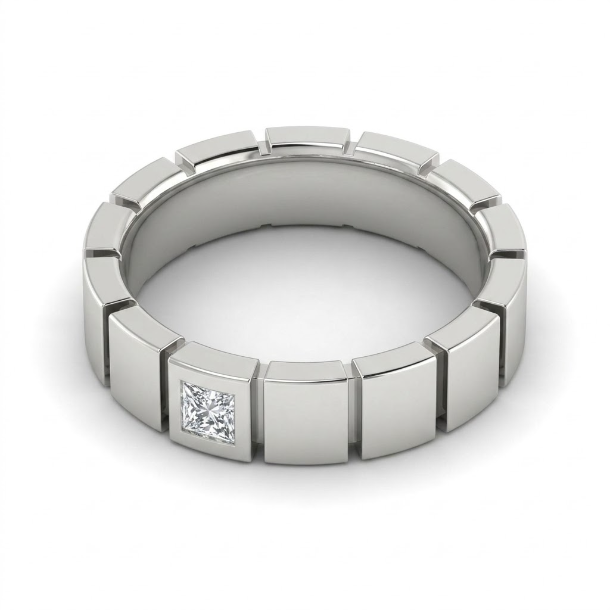 0.2 CT Princess Cut 925 Sterling Silver Ring
