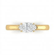1 CT Marquise Cut 925 Sterling Silver Ring