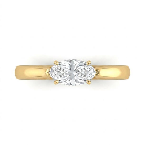 1 CT Marquise Cut 925 Sterling Silver Ring
