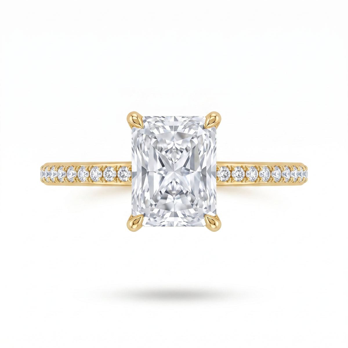 1.21 CT Radiant Cut Multi-Shape 925 Sterling Silver Ring