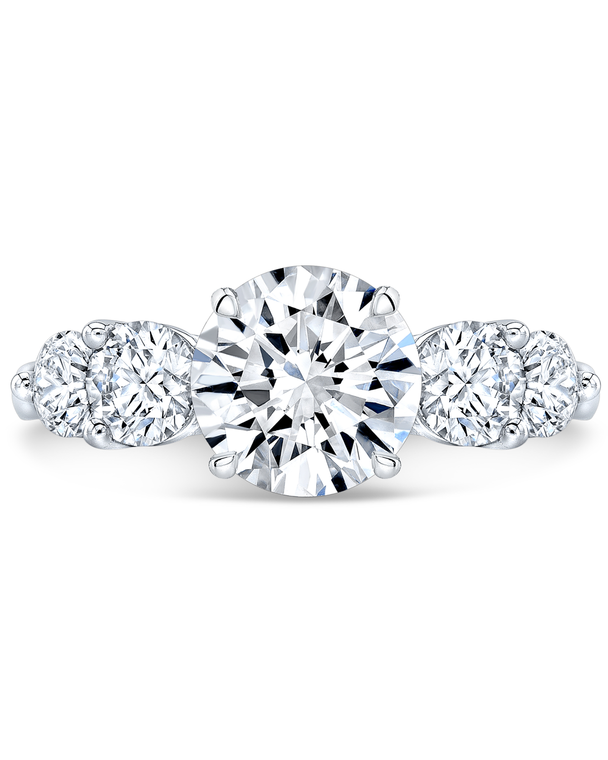 2 CT Round Brilliant 925 Sterling Silver Ring