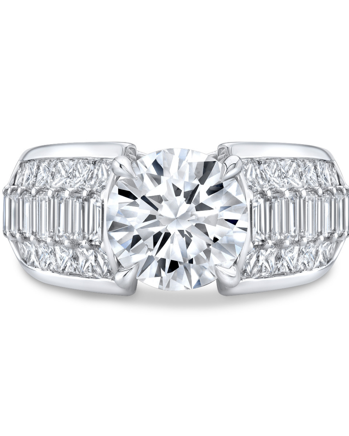 2.7 CT Round Brilliant Multi-Shape 925 Sterling Silver Ring