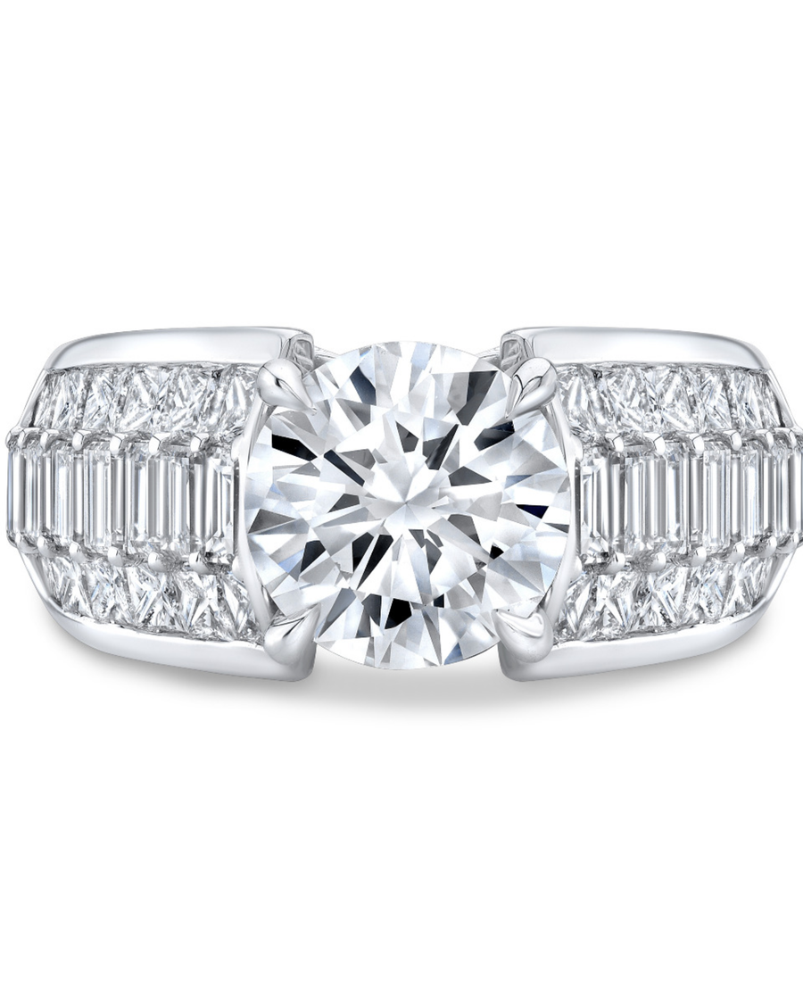 2.7 CT Round Brilliant Multi-Shape 925 Sterling Silver Ring