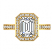 1.46 CT Emerald Cut Multi-Shape 925 Sterling Silver Ring