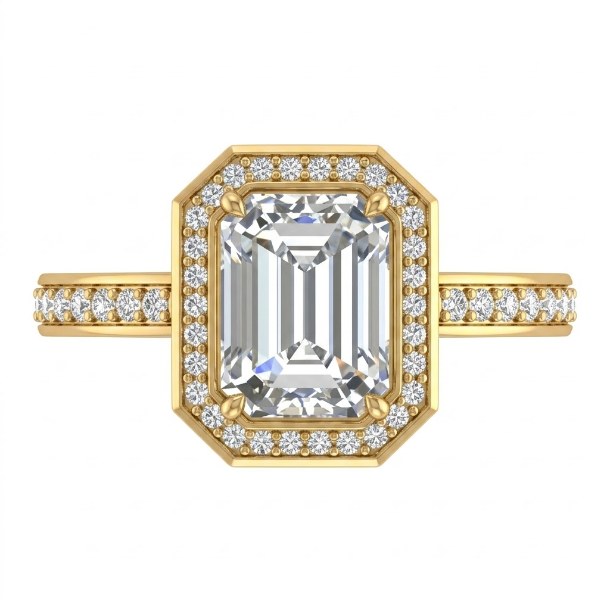 1.46 CT Emerald Cut Multi-Shape 925 Sterling Silver Ring
