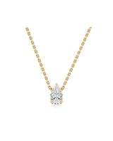 1 CT Pear Pendant Necklace in 925 Sterling Silver