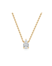 1 CT Pear Pendant Necklace in 925 Sterling Silver