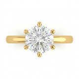 2 CT Round Brilliant 925 Sterling Silver Ring
