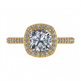 2.42 CT Cushion Cut Multi-Shape 925 Sterling Silver Ring