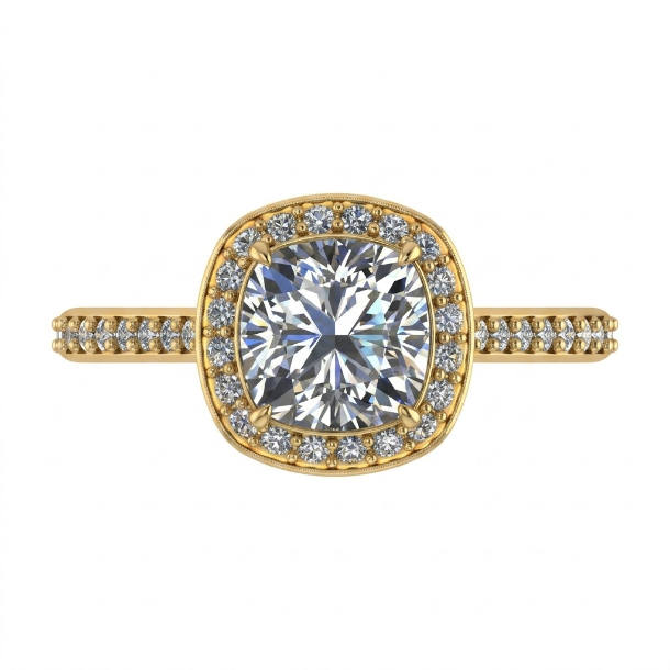 2.42 CT Cushion Cut Multi-Shape 925 Sterling Silver Ring