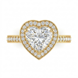 2.46 CT Heart Cut Multi-Shape 925 Sterling Silver Ring