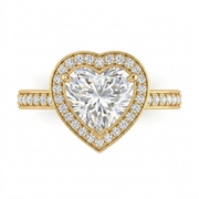 2.46 CT Heart Cut Multi-Shape 925 Sterling Silver Ring