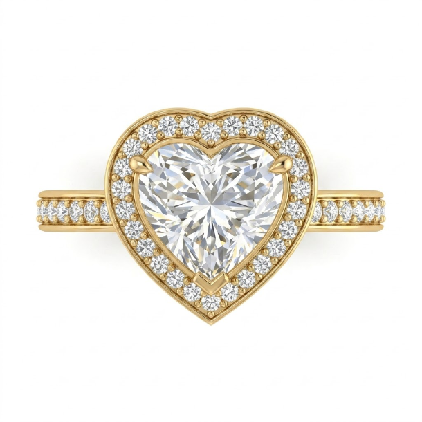 2.46 CT Heart Cut Multi-Shape 925 Sterling Silver Ring