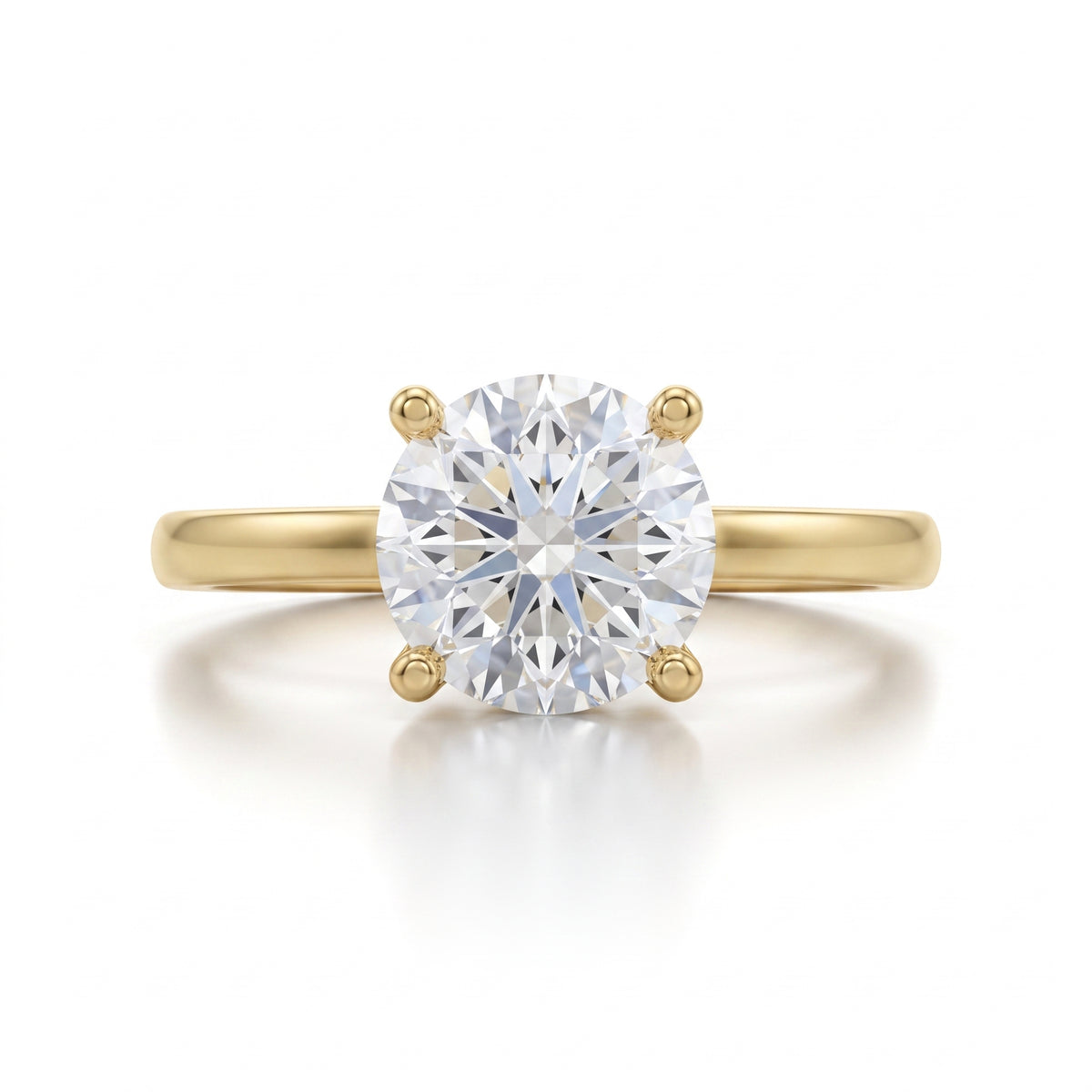1 CT Round Brilliant 925 Sterling Silver Ring